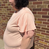 Plus Flutter Sleeve Top
