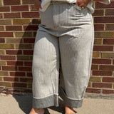 Plus Striped Barrel Carpenter Pants