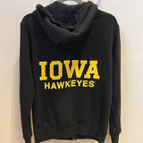 Black Iowa Hawkeyes Zip Up Hoodie