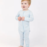 Kids Gingham In Cottage Blue Pajama
