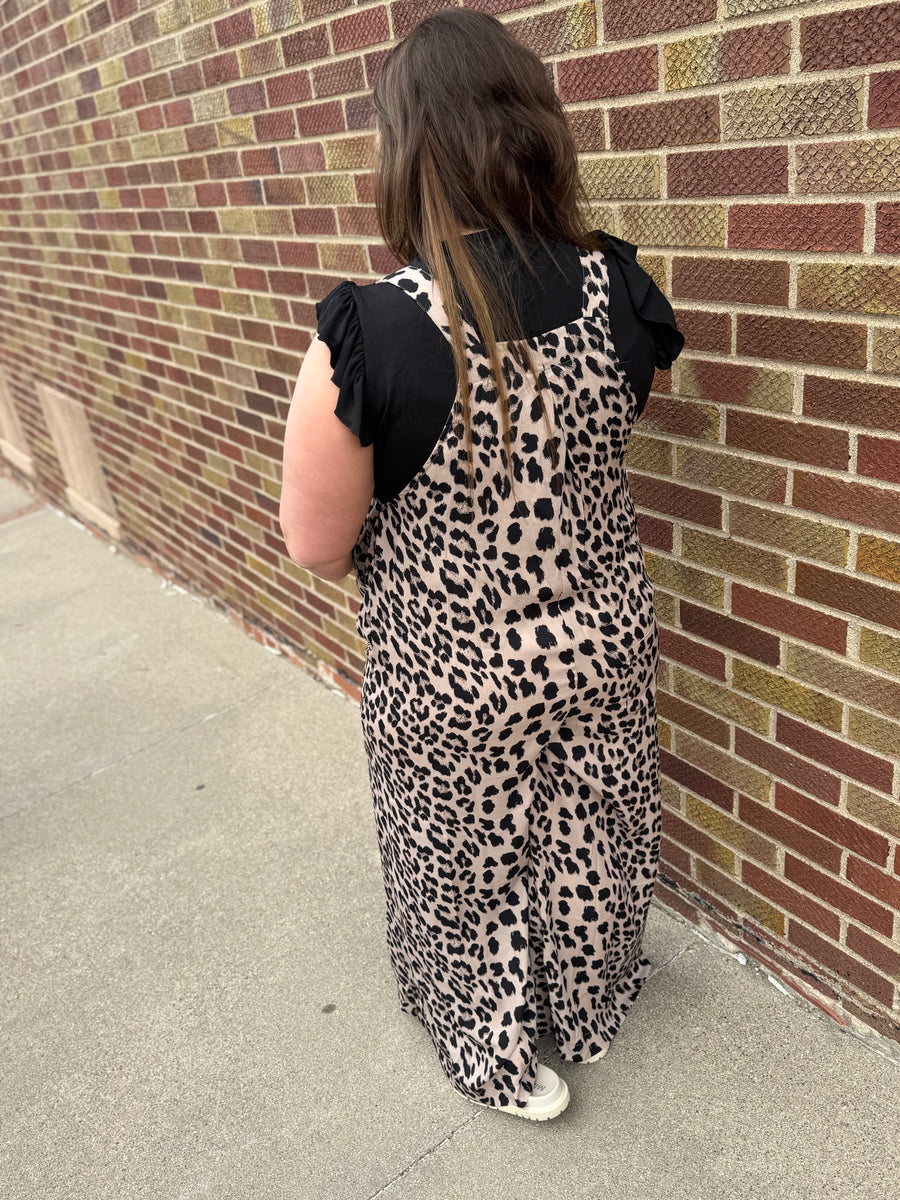 Leopard Print Overalls