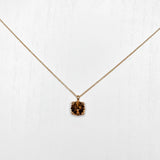 18" Topaz Circle Crystal Necklace