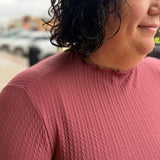 Plus Long Sleeve Merrow Hem Top