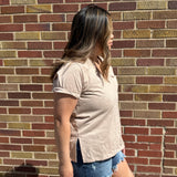 Zoie V-Neck Short Sleeve Top