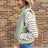 Corduroy Reversible Puffer Vest