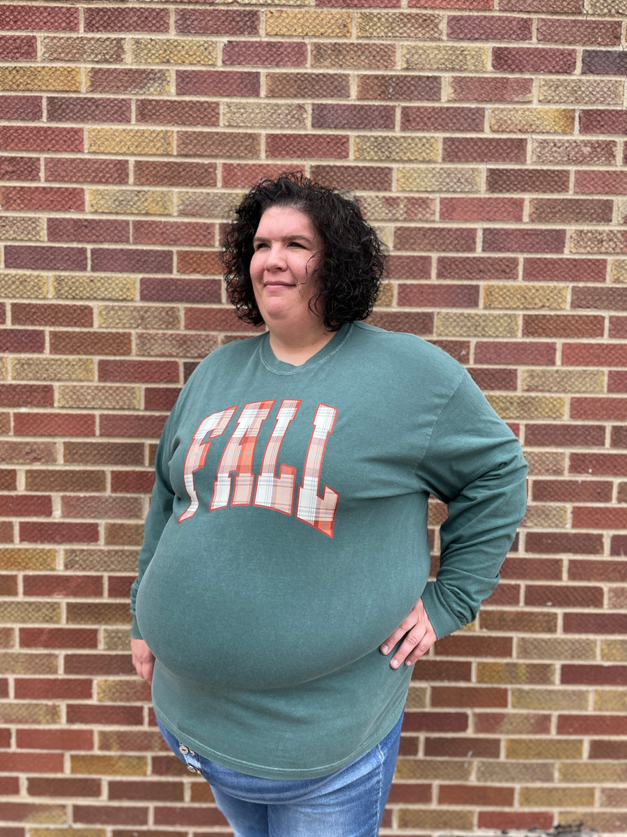 Fall Plaid Tee Long Sleeve