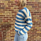 Stripe Crewneck Pullover Sweater