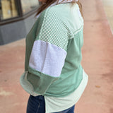 Color Block & Stripe Knit Top