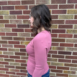 Exposed Seam Raglan Sleeve Crewneck
