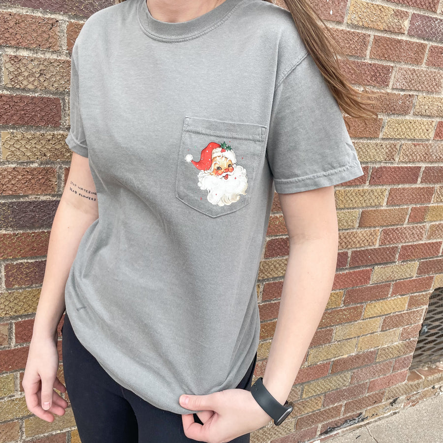 Retro Santa Pocket Tee