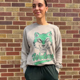 Distressed Wolves Pigment Dyed Crewneck