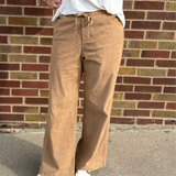 Wide Leg Drawstring Corduroy Pants