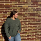 Contrast Ribbed Chest Pocket Pullover Sweater