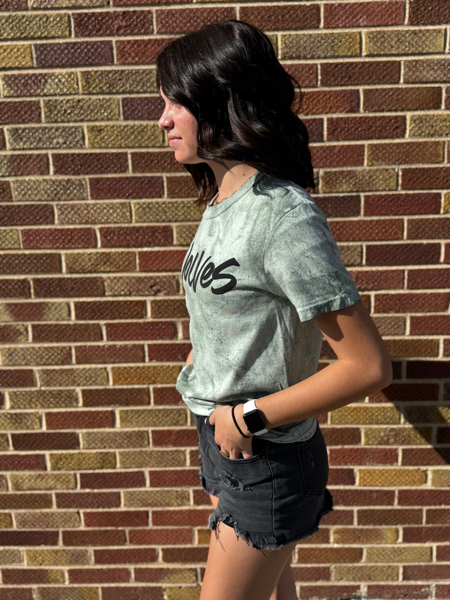 Splatter Puff Print Wolves Tee