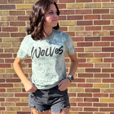 Splatter Puff Print Wolves Tee