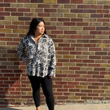 Washed Rose Twill Top w/Frayed Edge