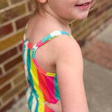 Girls Millie Rainbow Stripe Jumpsuit
