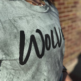 Splatter Puff Print Wolves Tee