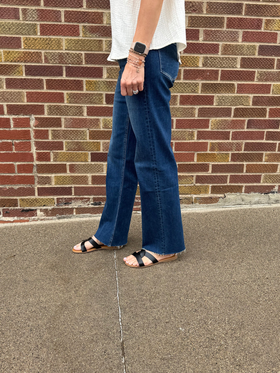 Auburn High Rise Slim Wide Vervet Jeans