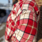 Plus Oversize Checkered Casual Shacket