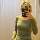 Round Neck Long Sleeve Basic Top