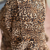 Leopard Print Puff Sleeve Top w/Bow