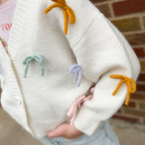 Girls Bow Sweater Cardigan
