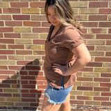 Zoie V-Neck Short Sleeve Top