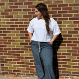 Plus Cotton Short Sleeve Cropped Box Top