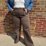 Plus Judy Blue Brown Wide Leg Jeans