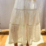 Lace Tiered Overall Maxi Dress