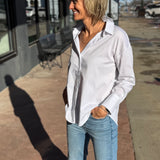 Button Down White Top w/Collar