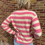 Stripe Crewneck Pullover Sweater