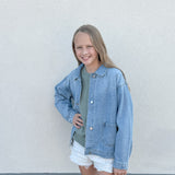 Girls Patch Pocket Denim Jacket