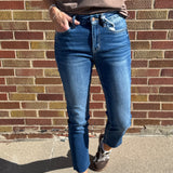 Delicate Slim Straight Vervet Jeans