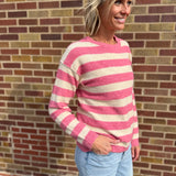 Stripe Crewneck Pullover Sweater