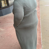 Plus Basic Long Sleeve Maxi Dress