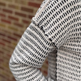 Two Tone Textured Sweater Top