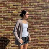 Ribbed Raglan Sleeve Cardigan w/ Pocket