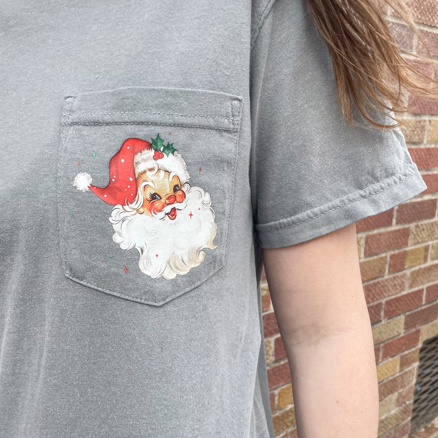 Retro Santa Pocket Tee