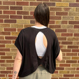 Viscose Modal Open Back Top