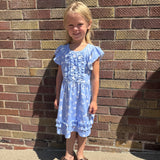 Girls Periwinkle Dainty Flower Dress