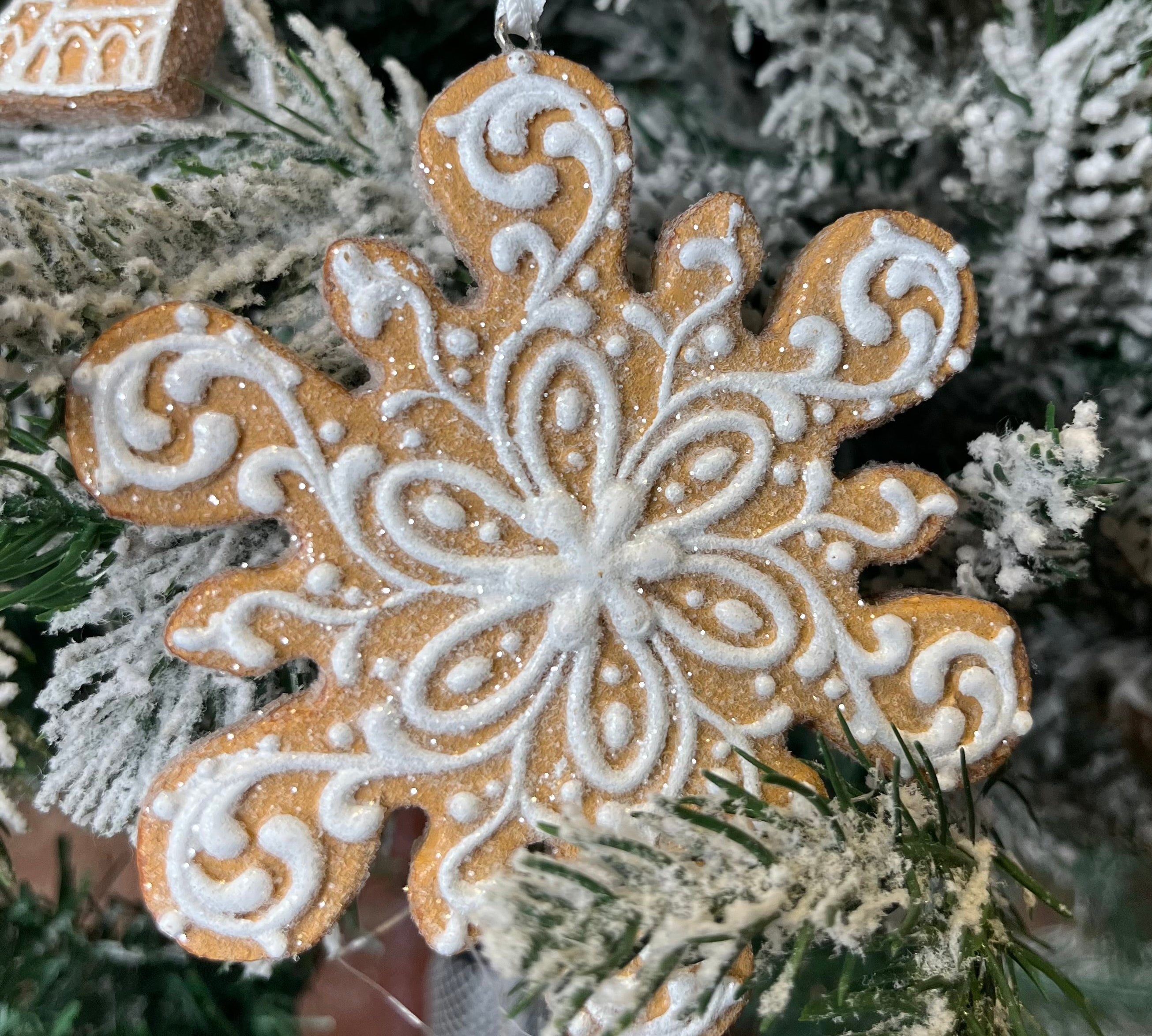 Shimmery Gingerbread Orn 4.25"