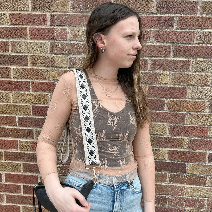 Floral Sheer Lace Layering Top