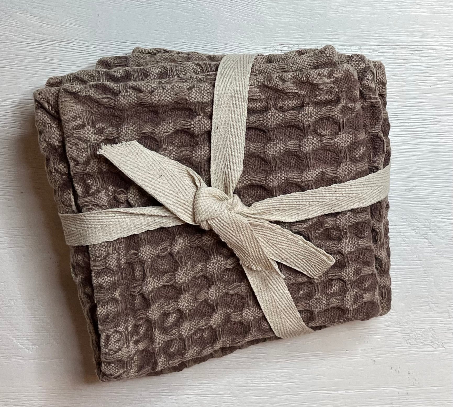 Stonewashed Cotton Weave Dish Cloths Set of 3