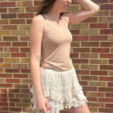 Lace Tiered Mini Shorts