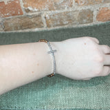 Stretchy Crystal Side Cross Bracelet