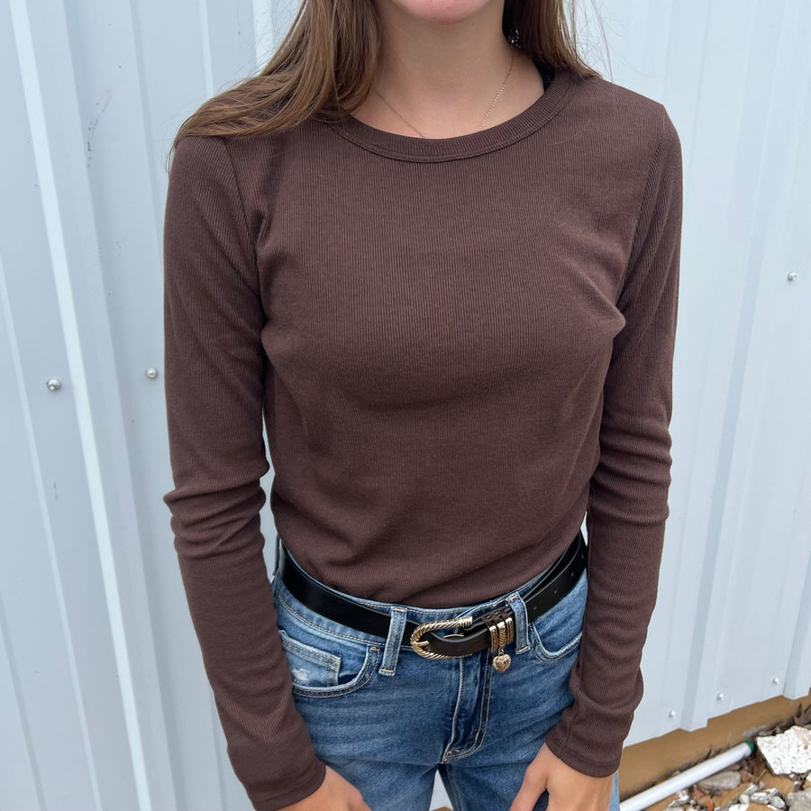 Basic Baby Ribbed Long Sleeve Top