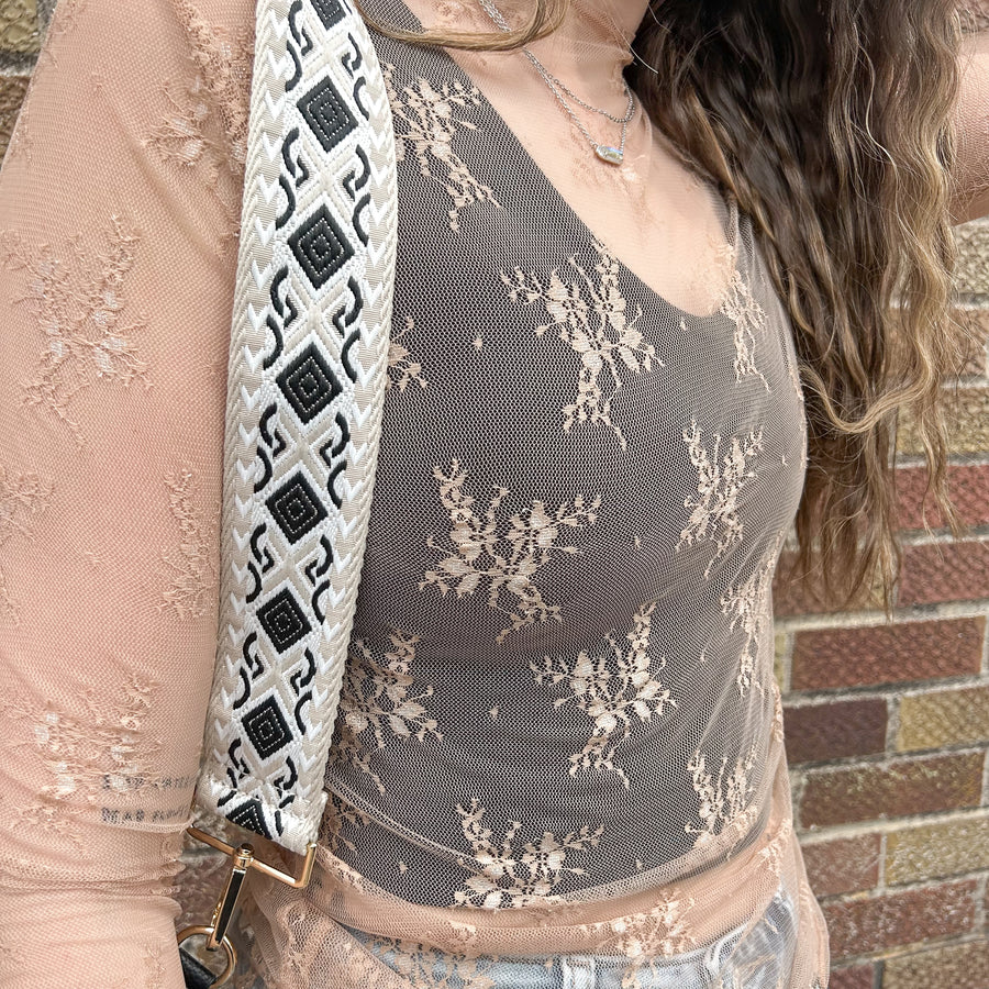 Floral Sheer Lace Layering Top