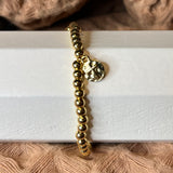 JM 18K Gold Plated Golden Ball Bracelet